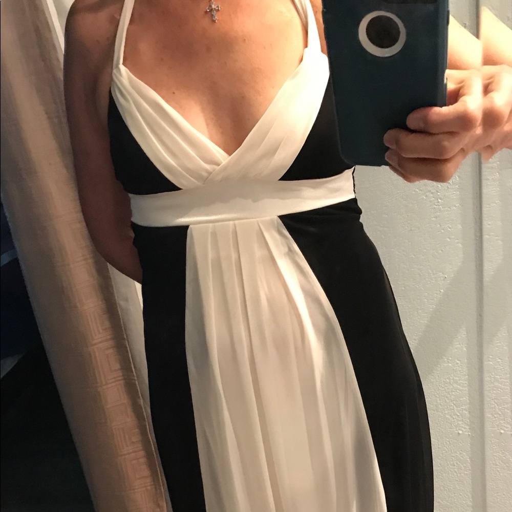 Ruby Rox Ladies semi formal Tuxedo Dress Halter
